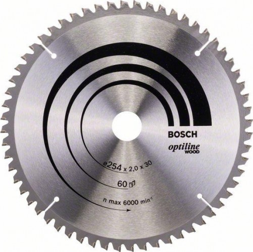 Пильный диск по дереву BOSCH 254х60х30 OPTILINE WOOD 2608640436