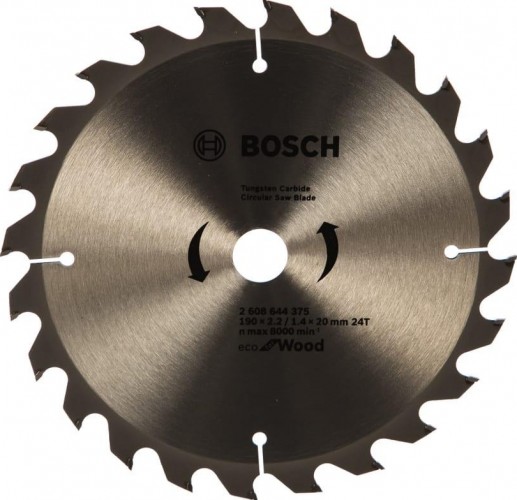 Пильный диск по дереву BOSCH ECO WOOD 190x20/16-24T 2608644375