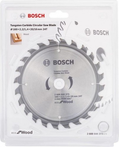 Пильный диск по дереву BOSCH ECO WOOD 160x20/16-24T 2608644373 - изображение 2