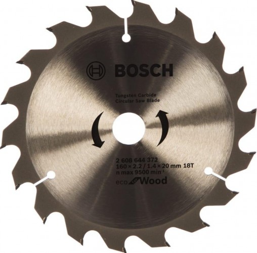 Пильный диск по дереву BOSCH ECO WOOD 160x20/16-18T 2608644372