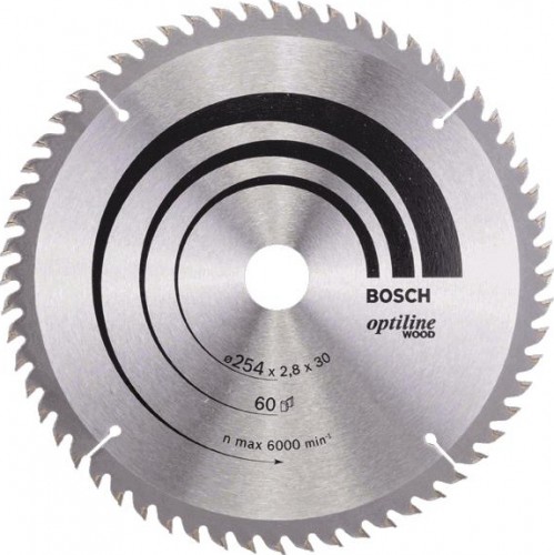 Пильный диск по дереву BOSCH Standard 254Х30 60 OPTILINE WOOD GCM 10 2608640444