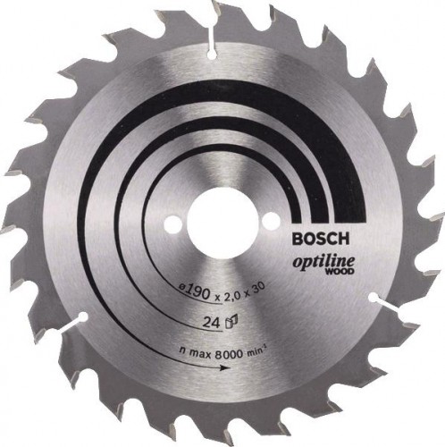 Пильный диск по дереву BOSCH Standard 190Х30 24 OPTILINE WOOD 2608641185