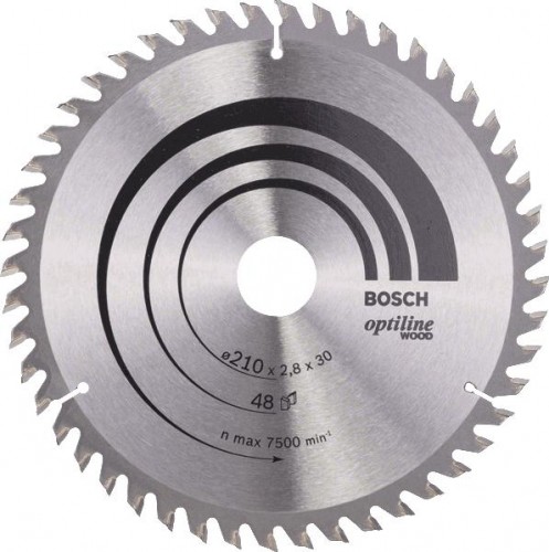 Пильный диск по дереву BOSCH Standard 210X30 48 OPTILINE WOOD 2608640623