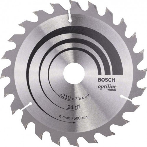Пильный диск по дереву BOSCH Standard 210X30 24 OPTILINE WOOD 2608640621