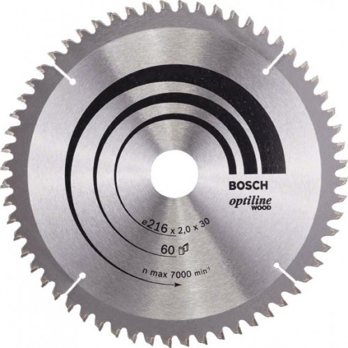 Пильный диск по дереву BOSCH Standard 216Х30 60 OPTILINE WOOD 2608640433