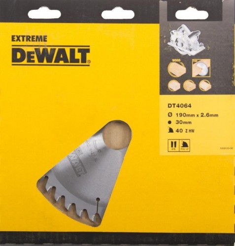 Пильный диск по дереву DeWALT 190х40тх30 мм. Extreme DT4064-QZ DT4064-QZ