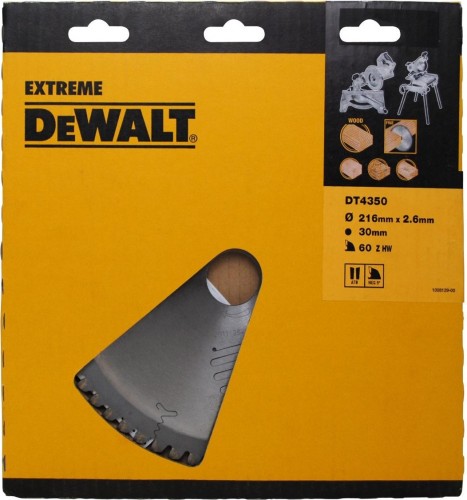 Пильный диск по дереву DeWALT 216х60тх30 мм EXTREME DT4350-QZ DT4350-QZ