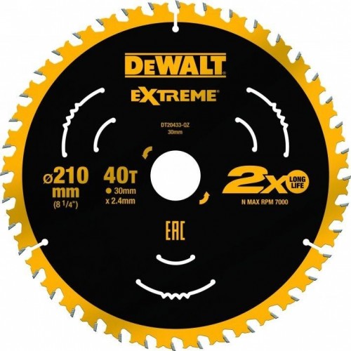 Пильный диск по дереву DeWALT 210х40тх30 мм. EXTREME DT20433-QZ DT20433-QZ