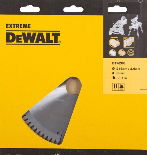 Пильный диск по дереву DeWALT 216х80тх30 мм EXTREME WORKSHOP DT4286-QZ DT4286-QZ