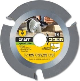 Пильный диск по дереву для УШМ GRAFF 125хт3х22 мм Speedcutter