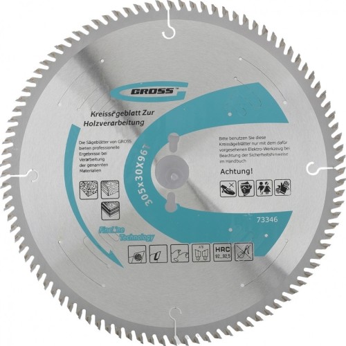 Пильный диск по дереву GROSS 73346 ф305х30 мм, 96 зубьев