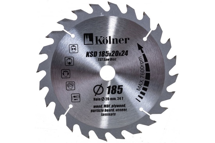 Пильный диск по дереву Kolner KSD 185x20x24T кн185-20-24