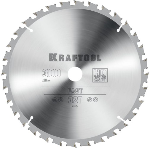 Пильный диск по дереву KRAFTOOL Fast 300х30мм 32T 36950-300-30