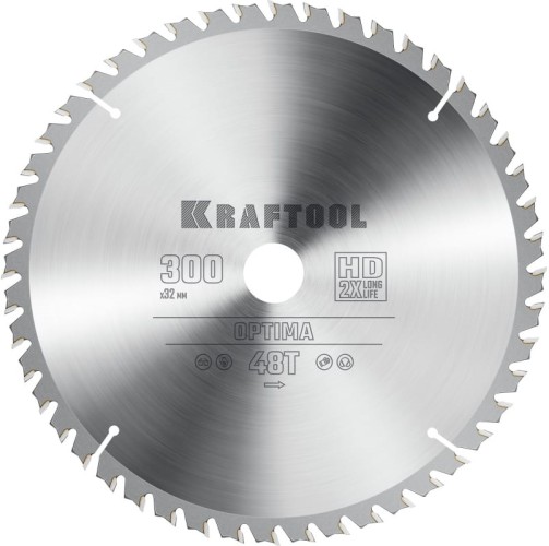 Пильный диск по дереву KRAFTOOL Optima 300х32мм 48т 36951-300-32