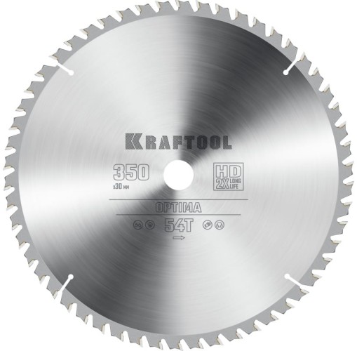 Пильный диск по дереву KRAFTOOL Optima 350х30мм 54т 36951-350-30