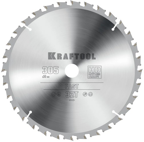 Пильный диск по дереву KRAFTOOL Fast 305х30мм 32T 36950-305-30