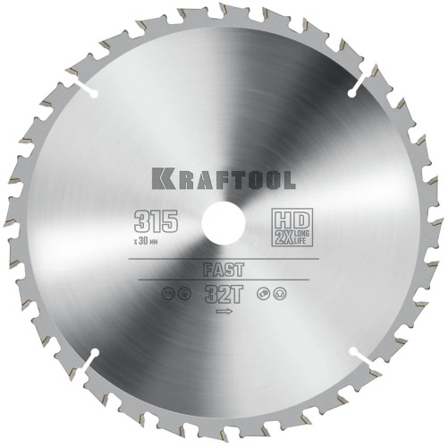 Пильный диск по дереву KRAFTOOL Fast 315х30мм 32т 36950-315-30