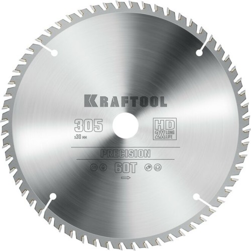 Пильный диск по дереву KRAFTOOL PRECISION 305х30мм 60т 36952-305-30