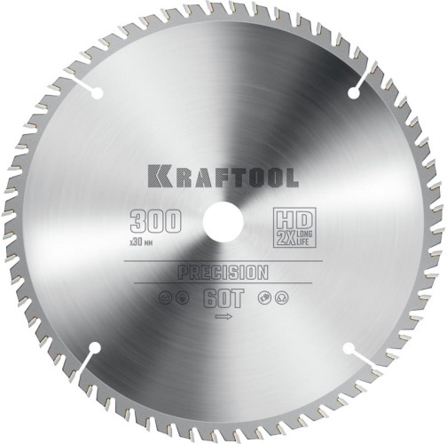 Пильный диск по дереву KRAFTOOL PRECISION 300х30мм 60т 36952-300-30