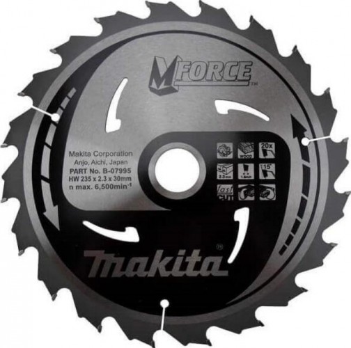 Пильный диск по дереву MAKITA 235x30/15.88x1.6x20T для m-force B-07995