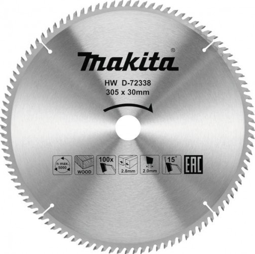 Пильный диск по дереву MAKITA D-72338 305х30х100t
