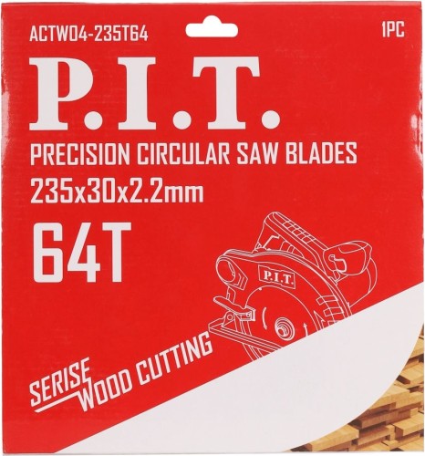 Пильный диск по дереву P.I.T. ACTW04-235T64 235x30x2,2 мм - изображение 2