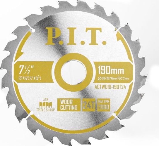 Пильный диск по дереву P.I.T. ACTW10-190T24 190x30/20/16x1,4 мм