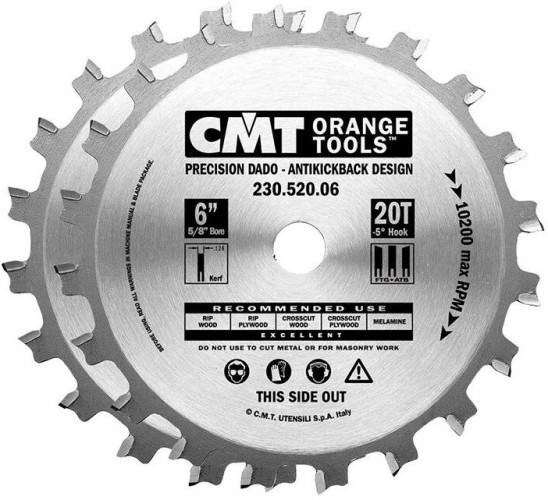 Пильный диск по дереву СМТ 150X15,87X6,35-22,23/2,5-5°FTG+ATBZ=20 230.520.06