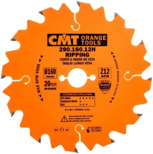 Пильный диск по дереву СМТ 160X20X2,2/1,620°10°ATBZ=12 290.160.12H
