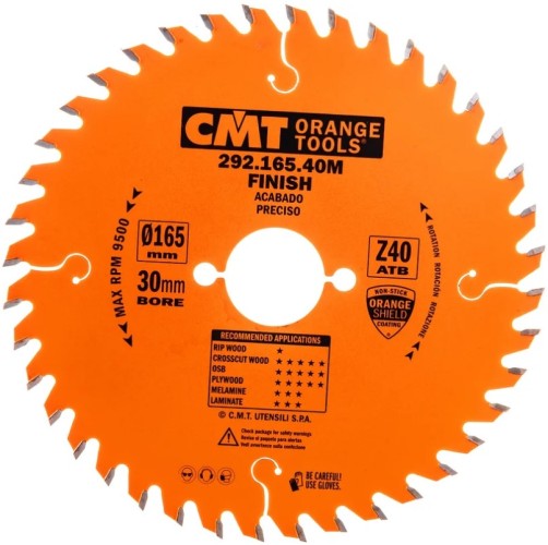Пильный диск по дереву СМТ 165X30X2,6/1,610°15°ATBZ=40 292.165.40M