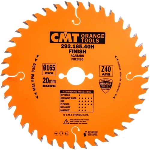 Пильный диск по дереву СМТ 165X20X2,2/1,610°15°ATBZ=40 292.165.40H