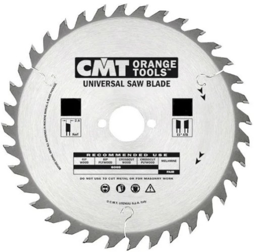 Пильный диск по дереву СМТ 180X20X2,6/1,620°10°ATBZ=24 291.180.24H