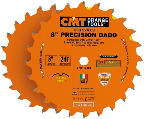 Пильный диск по дереву СМТ 200X15,87X6,35-22,23/2,5-5°FTG+ATBZ=24 230.524.08