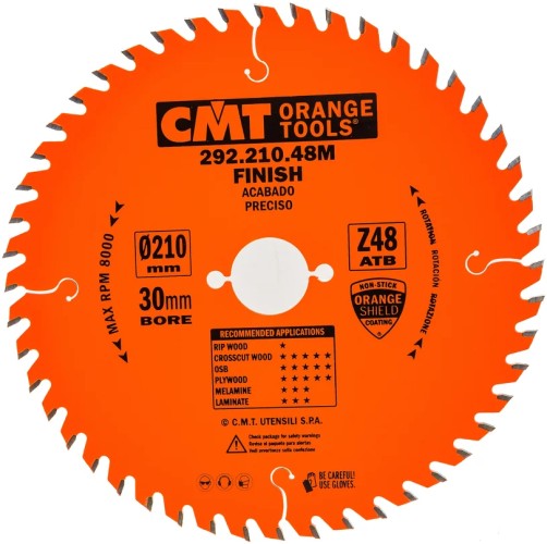 Пильный диск по дереву СМТ 210X30X2,8/1,815°15°ATBZ=48 292.210.48M