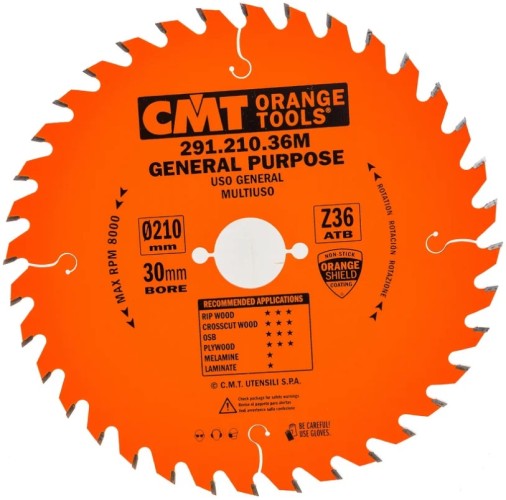 Пильный диск по дереву СМТ 210X30X2,8/1,815°15°ATBZ=36 291.210.36M
