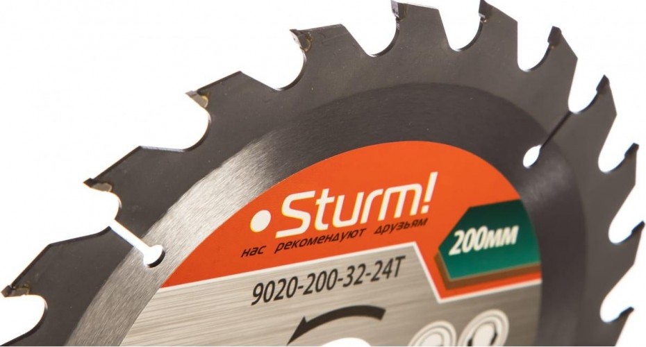 Пильный диск по дереву Sturm 9020-200-32-24T 200x32x24 зубов, переходное кольцо 30 мм - изображение 2