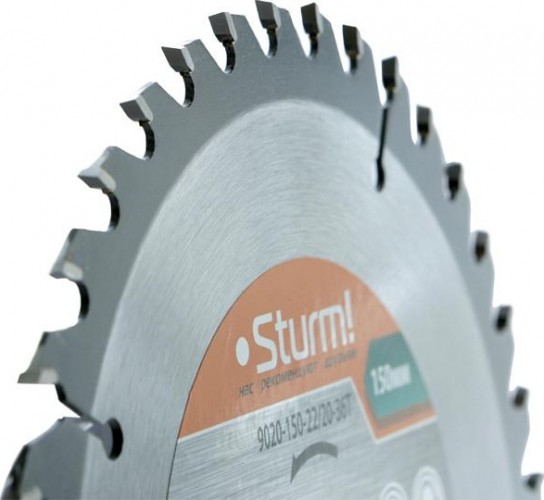 Пильный диск по дереву Sturm 9020-150-22/20-36T 150x22x36 зубьев, переходное кольцо 20 мм - изображение 3