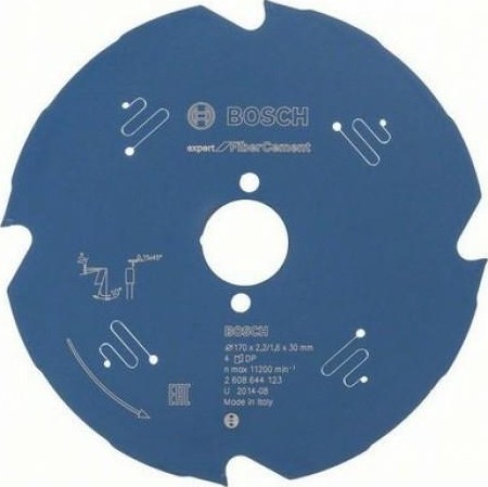 Пильный диск по фиброцементу BOSCH 170х4х30 мм Expert for Fiber Cement 2608644123