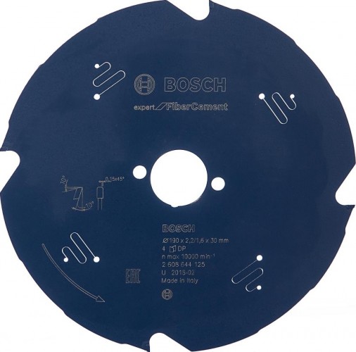 Пильный диск по фиброцементу BOSCH 190х4х30 мм Expert for Fiber Cement 2608644125
