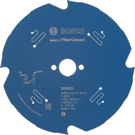 Пильный диск по фиброцементу BOSCH 160х4х20 Expert for Fiber Cement 2608644121