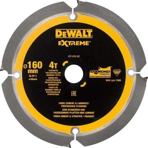 Пильный диск по фиброцементу DeWALT 160х4тх20 мм Extreme DT1470-QZ DT1470-QZ