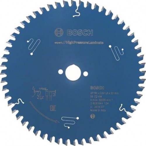 Пильный диск по ламинату BOSCH 190х56х30 мм  Expert for High Pressure Laminate 2608644134