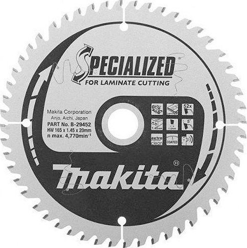 Пильный диск по ламинату MAKITA 216x30x1.8x72T B-31588