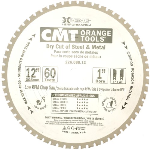 Пильный диск по металлу и металлопрофилю СМТ 305X25,4X2,2/1,80°8°FWFZ=60 226.060.12