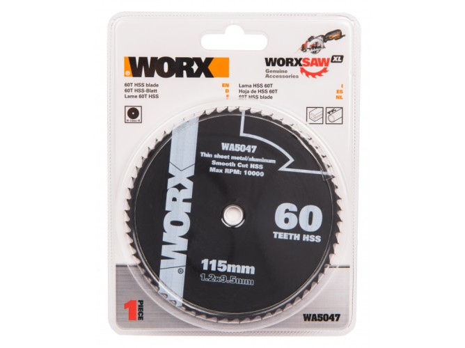 Пильный диск по металлу Worx WA5047 60T HSS 115х1,2х9,5 мм WA5047 - изображение 2