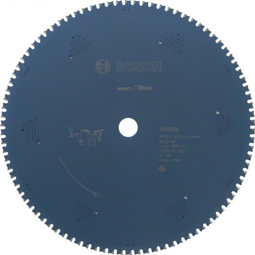 Пильный диск по стали BOSCH 355х90х25.4 мм Expert for Steel 2608643063