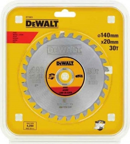 Пильный диск по стали DeWALT 140х30тх20 мм DT1923-QZ METAL CUTTING DT1923-QZ