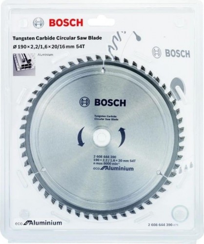 Пильный диск универсальный BOSCH ECO ALU/Multi 190x20/16-54T 2608644390 - изображение 4