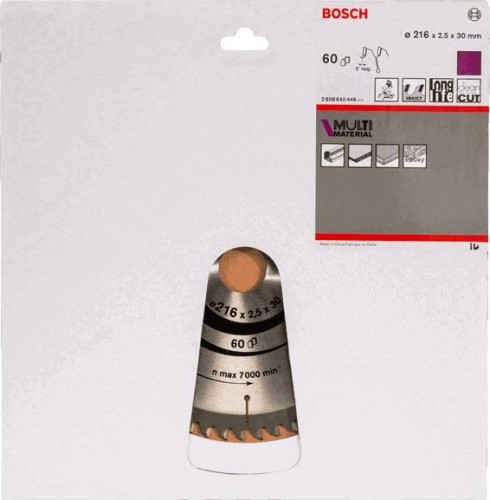 Пильный диск универсальный BOSCH Standard 216X30X2,5 60 MULTI 2608640446 - изображение 2