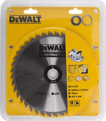 Пильный диск универсальный DeWALT 235х40тх30 мм Construction DT1157-QZ DT1157-QZ